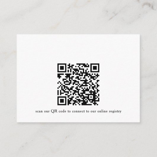 Cocktail Bridal shower QR code for registry Informatiekaartje (Achterkant)