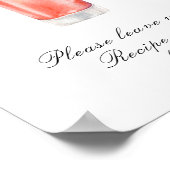 Cocktail bridal shower - Recipe card Poster (Hoek)