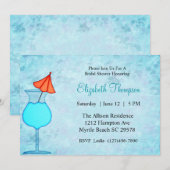 Cocktail Bridal Shower-uitnodiging Kaart (Voorkant / Achterkant)