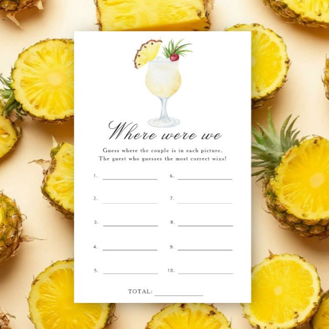 Cocktail Bridal shower - Where were we game (Creator heeft geüpload)