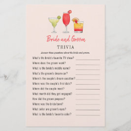 Cocktail Bride en Groom douche Trivia games