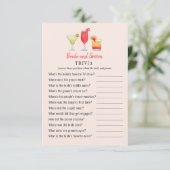 Cocktail Bride en Groom douche Trivia games Kaart (Staand voorkant)