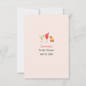 Cocktail Bride en Groom douche Trivia games Kaart (Achterkant)