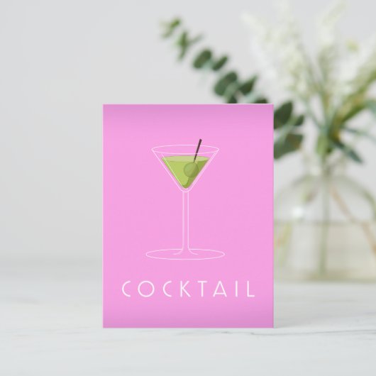 Cocktail Briefkaart (Staand voorkant)