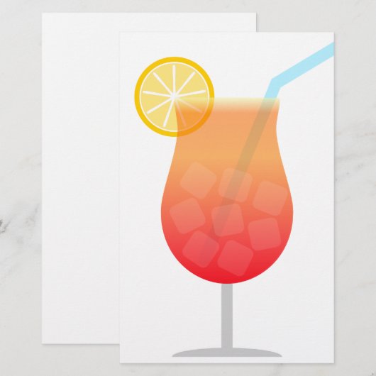 cocktail briefpapier (Voorkant / Achterkant)