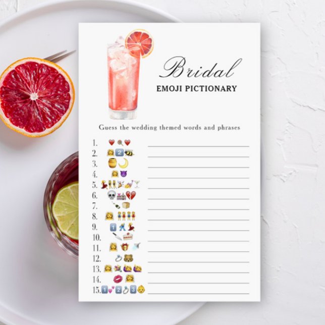 Cocktail Bruidsfeest Emoji Pictionary spel (Creator heeft geüpload)