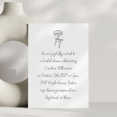 Cocktail Bruiloft Uitnodiging Met Lint Script