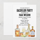 Cocktail Bruiloft Uitnodiging voor de Man (Voorkant / Achterkant)