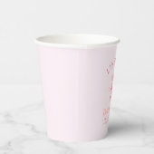Cocktail Bruiloftsborrel Roze Papieren Bekers (Rechts)