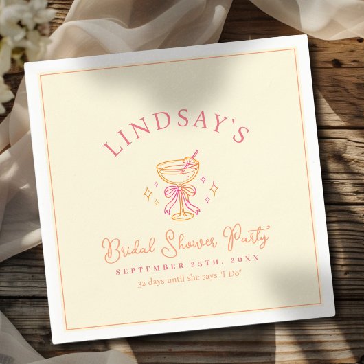 Cocktail Bruiloftsborrel Servet