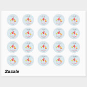Cocktail Bruiloftsfeest Klassieke Ronde Sticker (Vel)