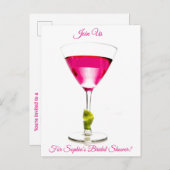 Cocktail Bruiloftsfeest Uitnodiging (Voorkant / Achterkant)