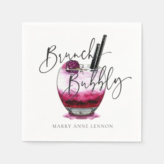 Cocktail Brunch en Bubble Napkins Servet (Voorkant)