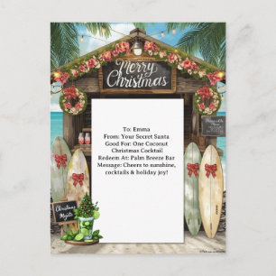 COCKTAIL cadeaubon voor kerstfeest Briefkaart