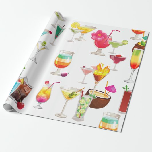 cocktail cadeaupapier (Uitgerold)