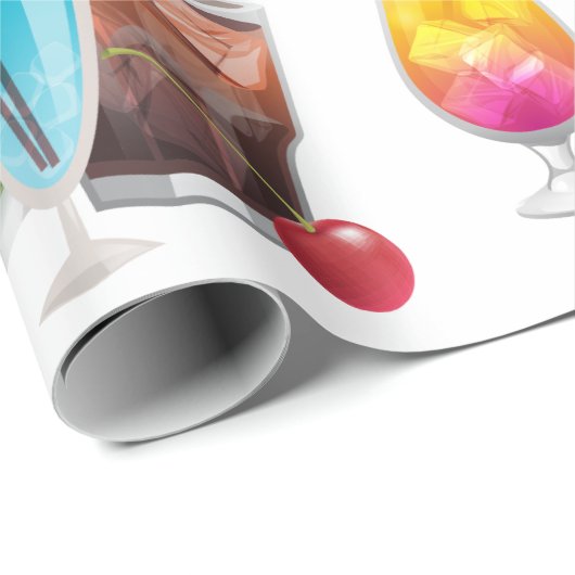 cocktail cadeaupapier (Rol Hoek)