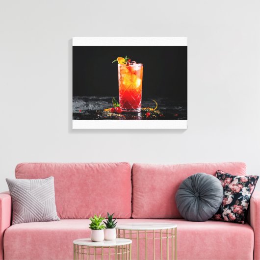 cocktail canvas afdruk (Insitu (Woonkamer))