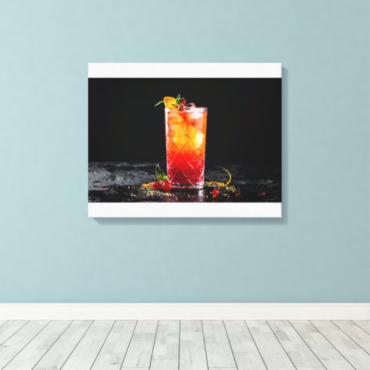 cocktail canvas afdruk (Insitu (Houten vloer))