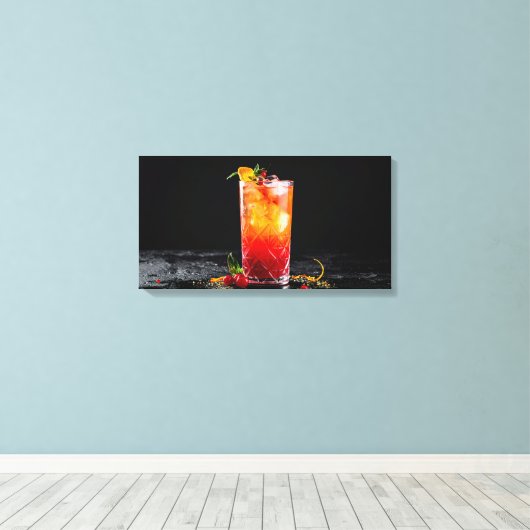 cocktail canvas afdruk (Insitu (Houten vloer))