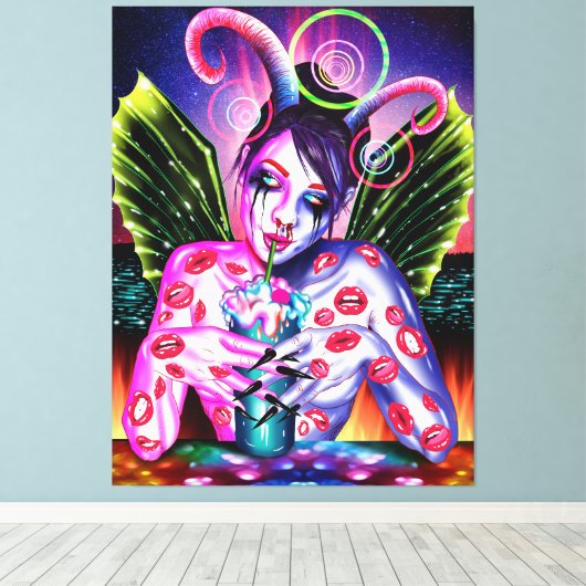 cocktail canvas afdruk (Insitu (Houten vloer))