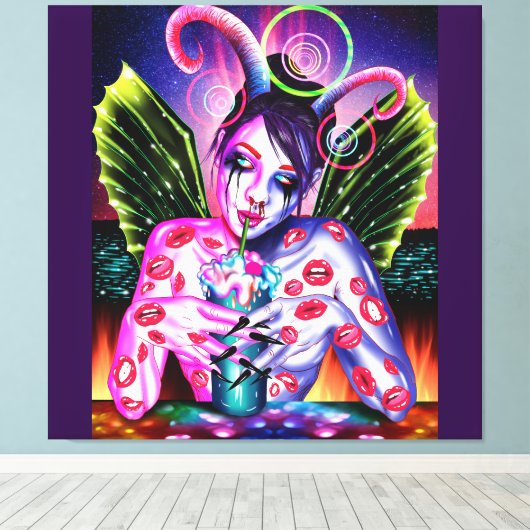 cocktail canvas afdruk (Insitu (Houten vloer))