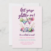 Cocktail Carnaval Glitter Snoep Verjaardag - ELK Kaart (Voorkant)