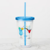 Cocktail cartoon-afbeelding acryl drinkbeker (Voorkant)