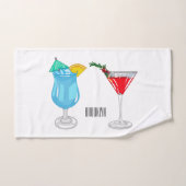 Cocktail cartoon-afbeelding bad handdoek (Handdoek)