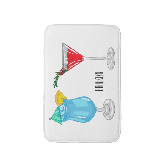 Cocktail cartoon-afbeelding badmat (Voorkant Verticaal)