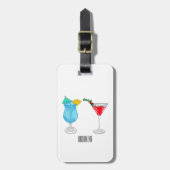 Cocktail cartoon-afbeelding bagagelabel (Voorkant verticaal)