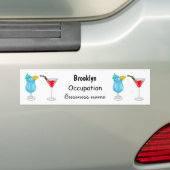Cocktail cartoon-afbeelding bumpersticker (Op auto)