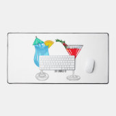 Cocktail cartoon-afbeelding bureaumat (Keyboard & Muis)