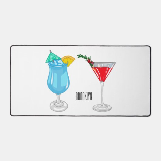 Cocktail cartoon-afbeelding bureaumat (Voorkant)