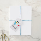 Cocktail cartoon-afbeelding cadeaulabel (Met Touw)