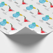 Cocktail cartoon-afbeelding cadeaupapier (Hoek)
