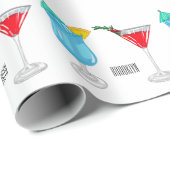 Cocktail cartoon-afbeelding cadeaupapier (Rol Hoek)
