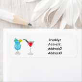 Cocktail cartoon-afbeelding etiket (Insitu)