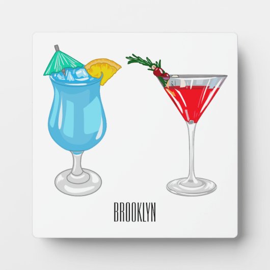 Cocktail cartoon-afbeelding fotoplaat (Voorkant)