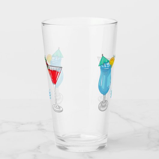 Cocktail cartoon-afbeelding glas (Links)