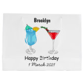 Cocktail cartoon-afbeelding groot cadeauzakje (Achterkant)