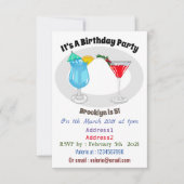 Cocktail cartoon-afbeelding kaart (Voorkant)