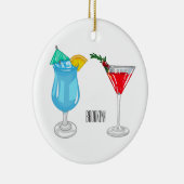 Cocktail cartoon-afbeelding keramisch ornament (Rechts)