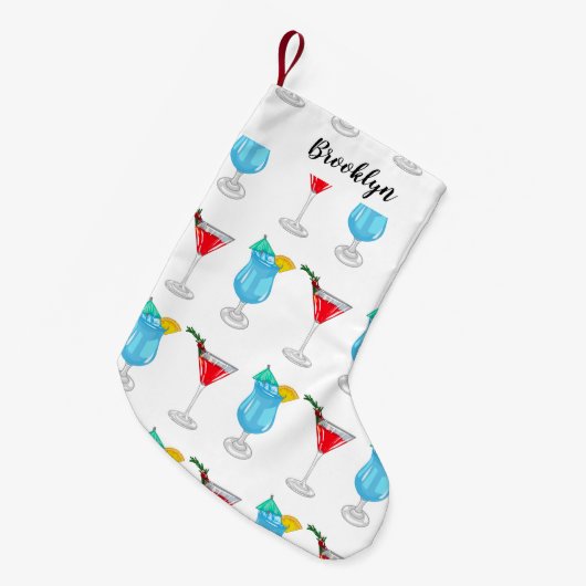 Cocktail cartoon-afbeelding kleine kerstsok (Voorkant (Hangend))