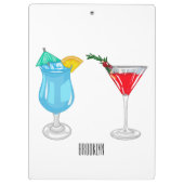 Cocktail cartoon-afbeelding klembord (Achterkant)