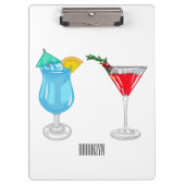 Cocktail cartoon-afbeelding klembord (Voorkant)