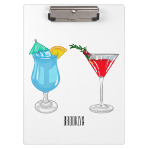 Cocktail cartoon-afbeelding klembord