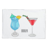 Cocktail cartoon-afbeelding kussensloop (Achterkant)
