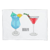 Cocktail cartoon-afbeelding kussensloop (Voorkant)