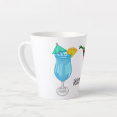Cocktail cartoon-afbeelding latte mok (Linkerhoek)