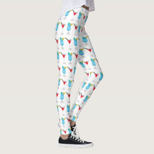 Cocktail cartoon-afbeelding leggings (Rechts)
